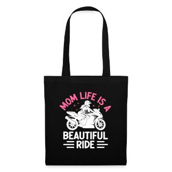 Mom Life Is A Beautiful Ride Motorcycling Biker - Tote Bag - black - Front