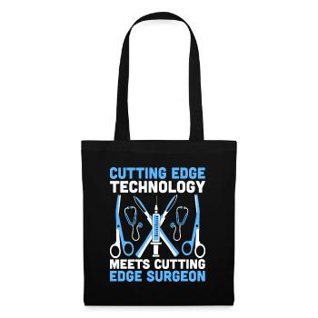Cutting Edge Technology Meets Cutting Edge Surgeon - Tote Bag - black - Front