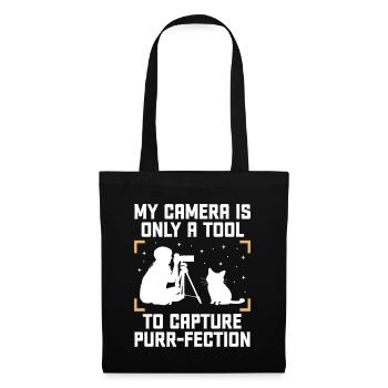 Chat Photographes Chat Amoureux Des Chats Photo - Sac en tissu - noir - Devant