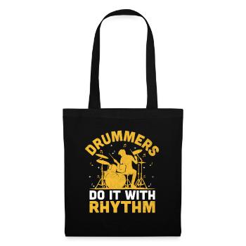Drummers Do It With Rhythm Drummer Drum Drumming - Tote Bag - black - Front