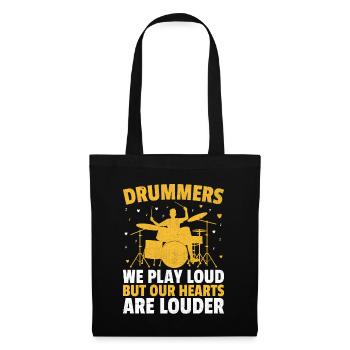 Drummers We Play Loud But Our Hearts Are Louder Dr - Tote Bag - black - Front