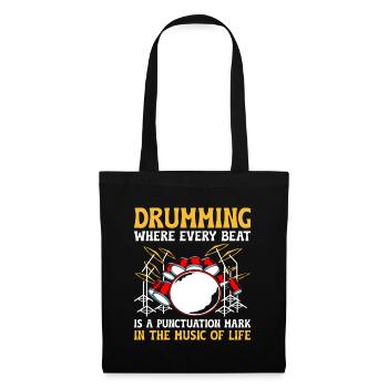 Drumming Where Every Beat Is A Punctuation Mark In - Tote Bag - black - Front