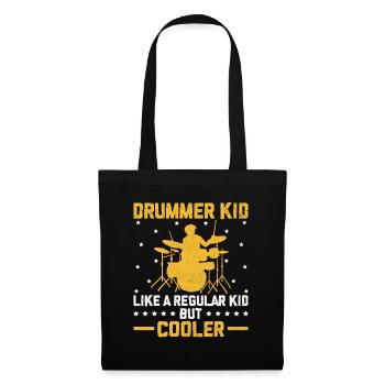 Drummer Kid Like A Regular Kid But Cooler Drum Dru - Tote Bag - black - Front