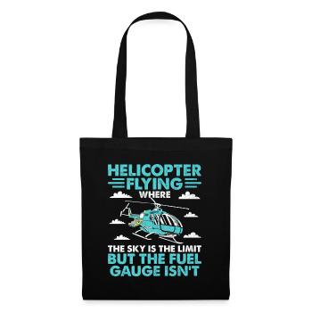 Vol en hélicoptère là où le ciel est la limite Pilote - Sac en tissu - noir - Devant