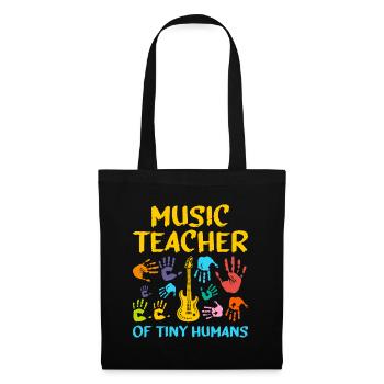 Professeur De Musique De Minuscules Humains Musicien Classe Teachi - Sac en tissu - noir - Devant