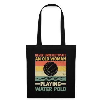 Never Underestimate An Old Woman Playing Water Pol - Tote Bag - black - Front