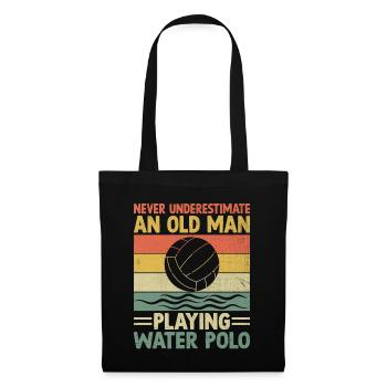 Never Underestimate An Old Man Playing Water Polo - Tote Bag - black - Front