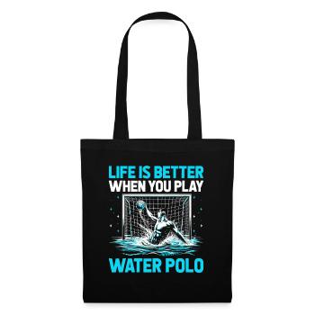 La vie est meilleure quand on joue au water-polo Po aquatique - Sac en tissu - noir - Devant