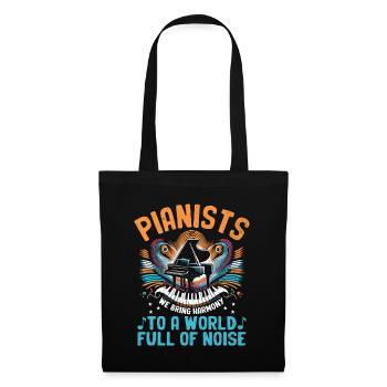 Pianists To A World Full Of Noise Piano Player Pia - Tote Bag - black - Front