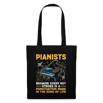 Pianists Because Every Key Stroke Is A Punctuation - Tote Bag - black - Front