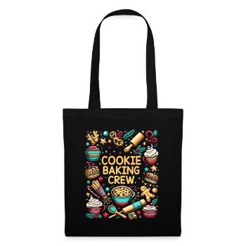 Cookie Baking Crew Pâtissier Boulanger Baker Bake Bakers - Sac en tissu - noir - Devant