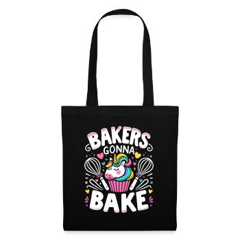 Bäcker werden Backen Gebäck Brot Backen Kuchen Bäcker - Stoffbeutel - Schwarz - Vorne