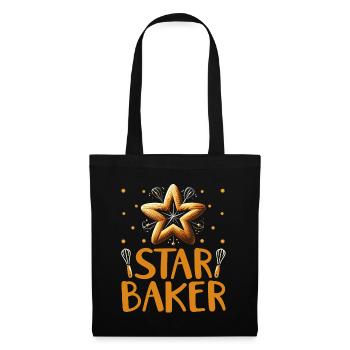 Star Baker Backen Gebäck Brot Backen Kuchen Bäcker - Stoffbeutel - Schwarz - Vorne