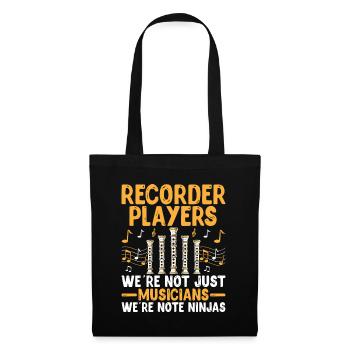 Flûtistes à bec Nous ne sommes pas seulement des musiciens, nous ne sommes pas - Sac en tissu - noir - Devant
