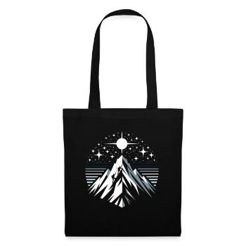 Mountain Snow Skiing Skier Ski Winter Sports Skis - Tote Bag - black - Front
