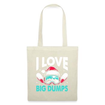 I Love Bid Dumps Skifahrer Skifahren Ski Winter Sport - Stoffbeutel - Natur - Vorne