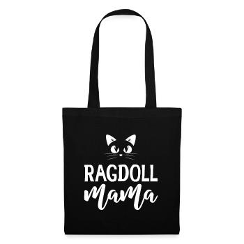 Ragdoll Mama Ragdolls Besitzer Katzenliebhaber - Stoffbeutel - Schwarz - Vorne