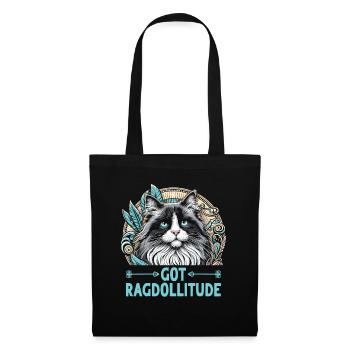 Got Ragdollitude Ragdoll Ragdolls Katzenliebhaber - Stoffbeutel - Schwarz - Vorne