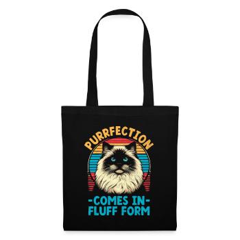 Purrfection Kommt In Pluff Form Ragdoll Ragdolls C - Stoffbeutel - Schwarz - Vorne