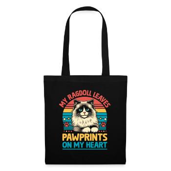 My Ragdoll Leaves Pawprints On My Heart Ragdolls C - Tote Bag - black - Front
