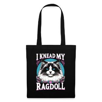 Ich knete meine Ragdoll Ragdolls Katzenliebhaber - Stoffbeutel - Schwarz - Vorne