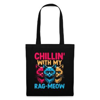 Chillin' With My Rag-Meow Ragdoll Ragdolls Cat Lov - Tote Bag - black - Front