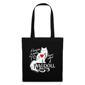 Une maison n’est pas une maison sans un amant de Ragdoll Ragd - Sac en tissu - noir - Devant