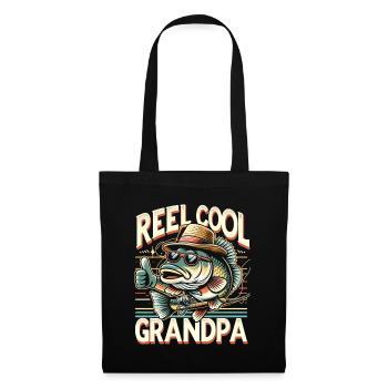 Reel Cool Grandpa Bass Fishing Angler Fisherman An - Tote Bag - black - Front