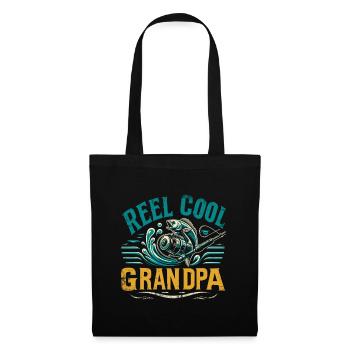 Reel Cool Grandpa Bass Fishing Angler Fisherman An - Tote Bag - black - Front