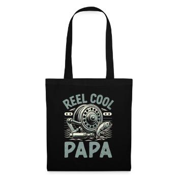 Reel Cool Papa Bass Fishing Angler Dad Fisherman A - Tote Bag - black - Front