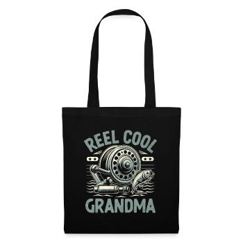 Moulinet Cool Grandma Bass Pêche Pêcheur Pêcheur An - Sac en tissu - noir - Devant