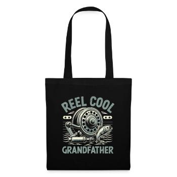 Reel Cool Grandfather Bass Fishing Angler Fisherma - Tote Bag - black - Front