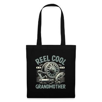 Moulinet Cool Grand-mère Pêche à l’achigan Pêcheur Fisherma - Sac en tissu - noir - Devant
