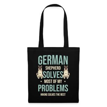 German Shepherd Solves Most Of My Problems Hiking - Tote Bag - black - Front