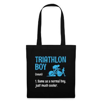 Triathlon Junge Definition Schwimmen Rad Laufen Triathlet - Stoffbeutel - Schwarz - Vorne