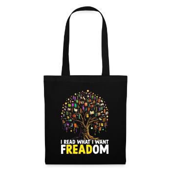 I Read What I Want Freadom Book Reading Bookworm - Tote Bag - black - Front