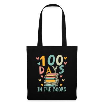 100 Days In The Books Book Reading Bookworm - Tote Bag - black - Front