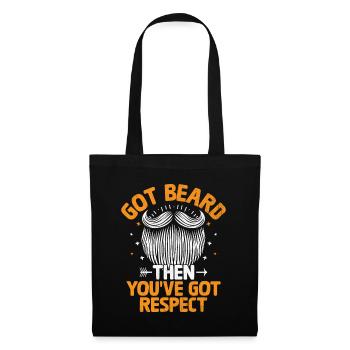 Got Beard, Then You've Got Respect Facial Hair - Stoffbeutel - Schwarz - Vorne