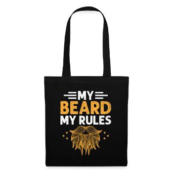 Ma barbe Mes règles Visage Pilosité Barbes Homme - Sac en tissu - noir - Devant