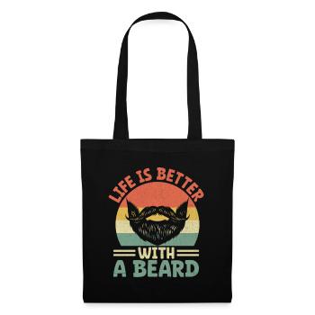 Life Is Better With A Beard Bearded Beards Man - Tote Bag - black - Front
