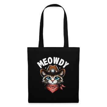 Meowdy Cat Cowboy Country Music Song Lover Country - Tote Bag - black - Front