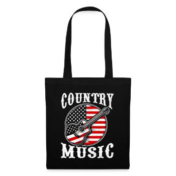 Country Music American Flag Song Lover USA Patriot - Tote Bag - black - Front
