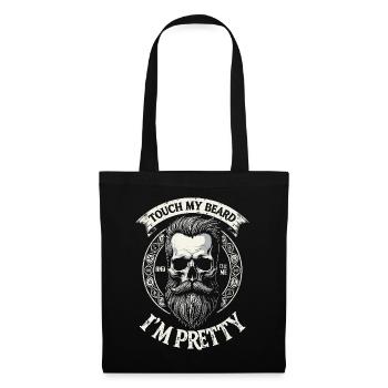 Touch My Beard and Tell Me I'm Pretty - Sac en tissu - noir - Devant