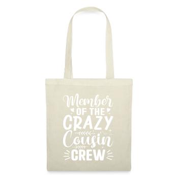 Mitglied des Familientreffens der Crazy Cousin Crew - Stoffbeutel - Natur - Vorne