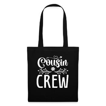 Cousin, Crew, Familientreffen, Cousins und Cousinen - Stoffbeutel - Schwarz - Vorne