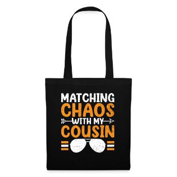 Chaos mit dem Familientreffen meines Cousins verbinden - Stoffbeutel - Schwarz - Vorne