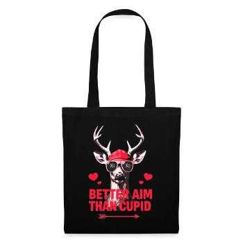 I Aim Better Than Cupid Hunting Valentine’s Day - Sac en tissu - noir - Devant