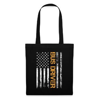 American Flag Bus Driver Patriot School Bus - Tote Bag - black - Front
