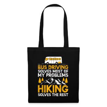 La conduite en bus résout la plupart de mes problèmes de randonnée - Sac en tissu - noir - Devant