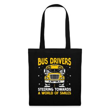 Bus Drivers Steering Towards A World Of Smiles - Tote Bag - black - Front